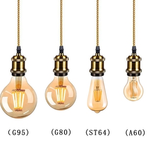 G80 G95 G125 <strong>LED</strong> Vintage Edison <strong>LED</strong> Bulb E26 E27 <strong>B22</strong> Antique Filament 4W <strong>6W</strong> 8W <strong>LED</strong> Light Bulbs - Product Image 1