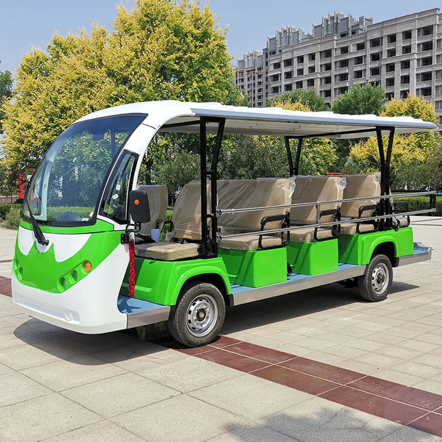 Parque cenário hotel receptor turístico clássico, veículo cidade turística 14 lugares passageiros elétrico mini ônibus de turismo