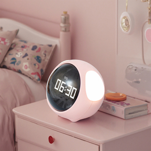 Cartoon Emoticon Voice <strong>Control</strong> LED <strong>Display</strong> Digital Student Alarm Clock with Touch <strong>Sensor</strong> Lamp 2 Alarm Modes Nap Snooze <strong>Timer</strong> - Product Image 2