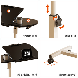 Multipurpose Folding Laptop Stand <strong>Simple</strong> Small Moveable Metal Table Height Adjustment Adjustable <strong>Computer</strong> Table Office <strong>Desk</strong> - Product Image 4