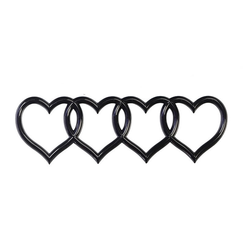 Quatre anneaux d'amour-noir