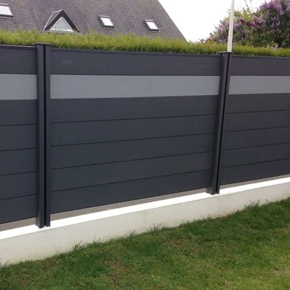 Factory Sale Fireproof Wood Plastic Composite Fence Privacy Garden Fence Outdoor
