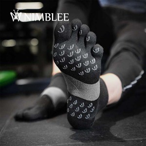 Coton personnalisé Sport femmes cinq doigts 5 orteil chaussette anti-dérapant Yoga Pilates personnalisé Logo Grip chaussettes