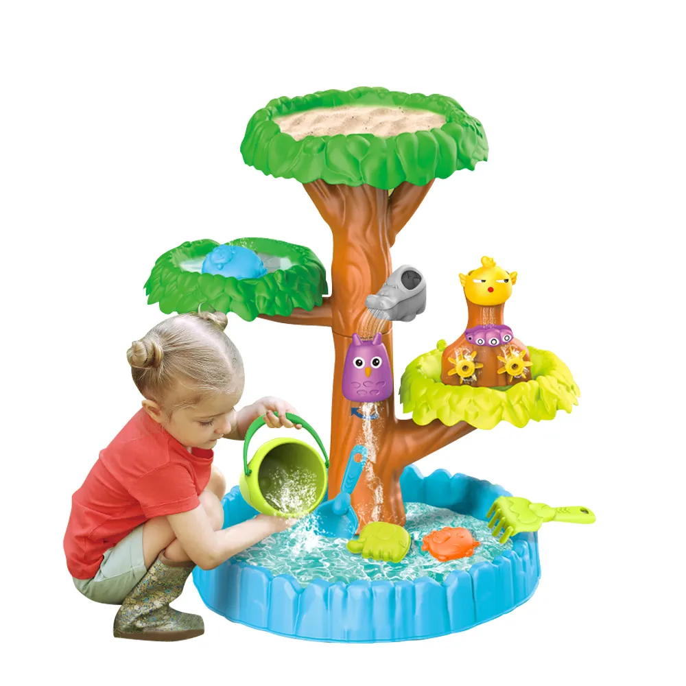 Giocattoli estivi di vendita caldi modello di albero da tavolo di sabbia che gioca con giocattoli da spiaggia giocattoli da esterno per l'acqua per bambini