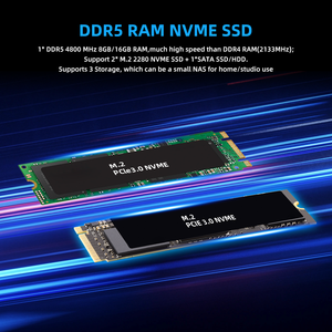 Mini ordenador Intel N100 DDR5 Multi Display HD VGA 5 LAN Ethernet 2,5G Win 11 Linux Business Desktop Mini PC Firewall - Product Image 3