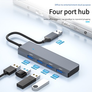 多功能<span class=keywords><strong>USB</strong></span> <span class=keywords><strong>3.0</strong></span>集线器4端口满载<span class=keywords><strong>3.0</strong></span>高速分路器<span class=keywords><strong>USB</strong></span>一至四集线器坞站
