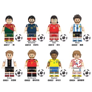 Juego de bloques de construcción colección superventas Diy bloques de construcción figura de acción de fútbol Mini figuras de jugador de fútbol - Product Image 3