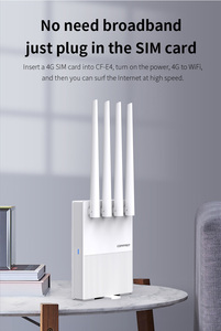 COMFAST CF-E4เราเตอร์ Wi-Fi 4G ความเร็ว300 Mbps RJ11 VoLTE VPN ช่องใส่ซิมการ์ดสำหรับ3G 4G LTE สำหรับการใช้งาน VoIP บ้าน