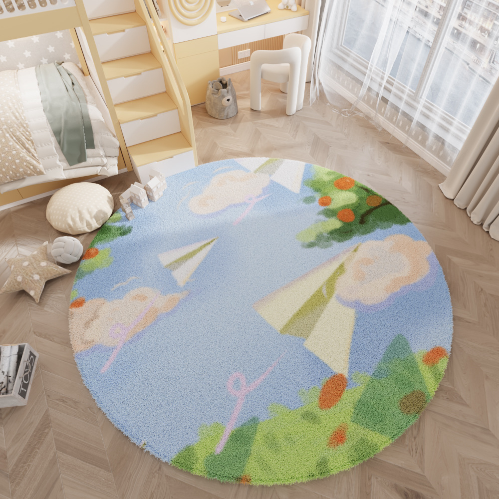 Circle-childhood paper airplane