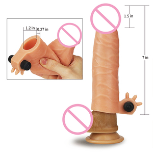 Ftalat ücretsiz doğa Extender uzatın ve kalın sıvı silikon su geçirmez seks yapay penis kadın için