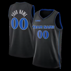 Kişiselleştirme Dallas abd takımı dikişli/sıcak basın mavi lacivert siyah beyaz tarzı özelleştirilmiş adı numarası özel basketbol üniforması - Product Image 5