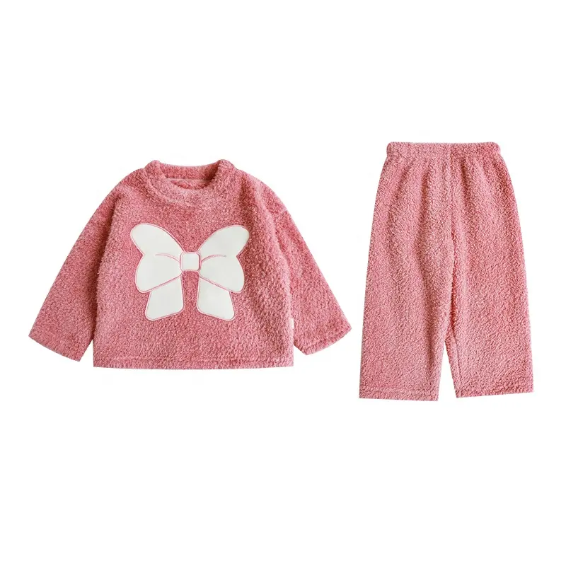 عرض خاص بيجامات شتوية دافئة 2-ملابس نوم للأطفال مطابقة سميكة-مجموعة بيجامات مع شخصيات كرتونية