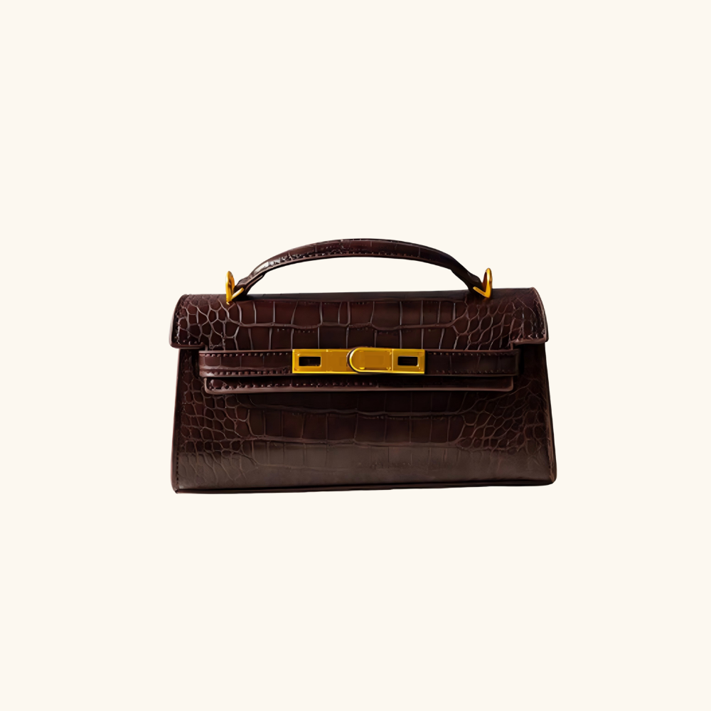 Motif crocodile marron