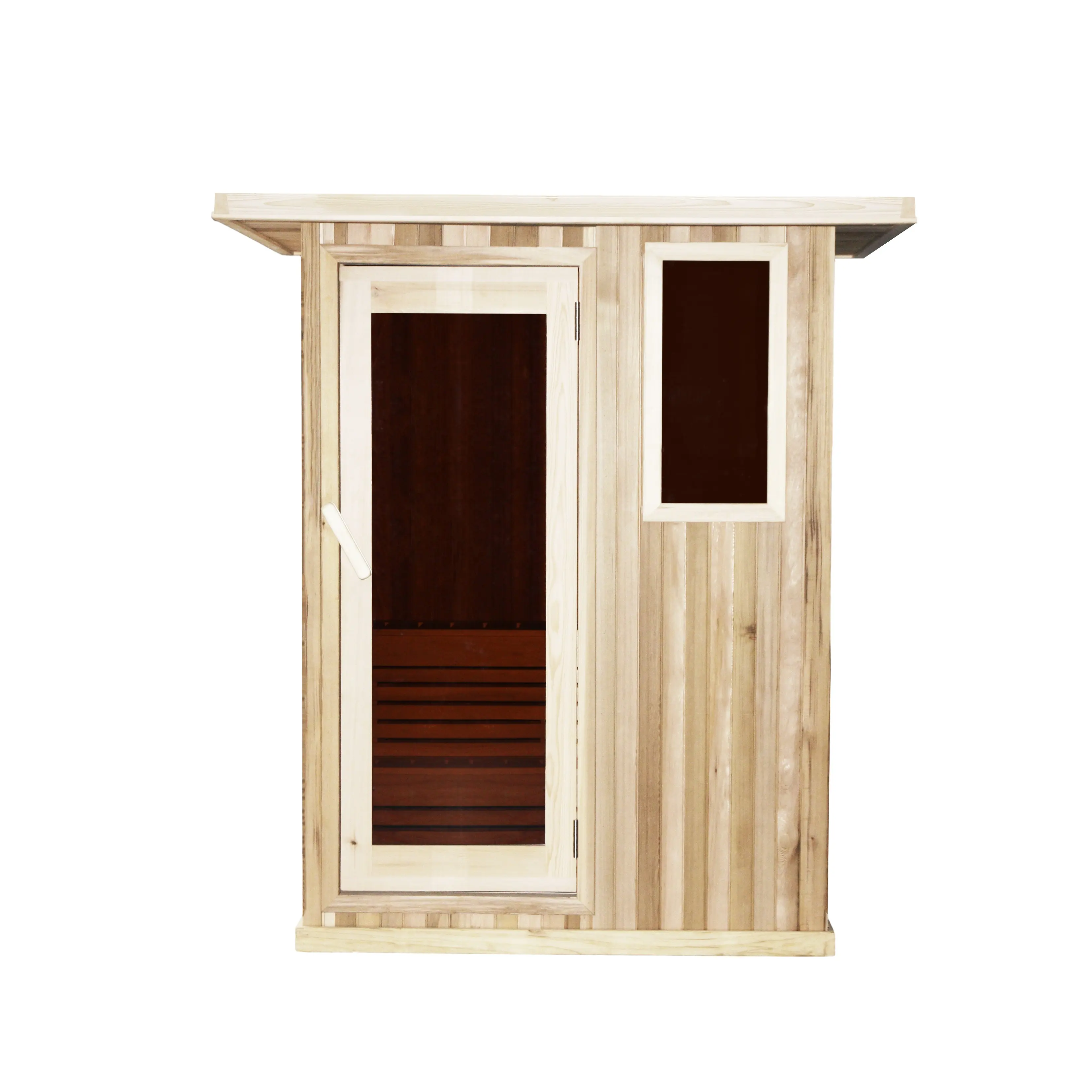 Sala de sauna al aire libre de cedro rojo/pino blanco con calentador eléctrico, nuevo diseño, precio al por mayor, nuevos productos