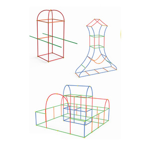 智能塑料棒积木套装方形三角形圆管儿童积木 - Product Image 4