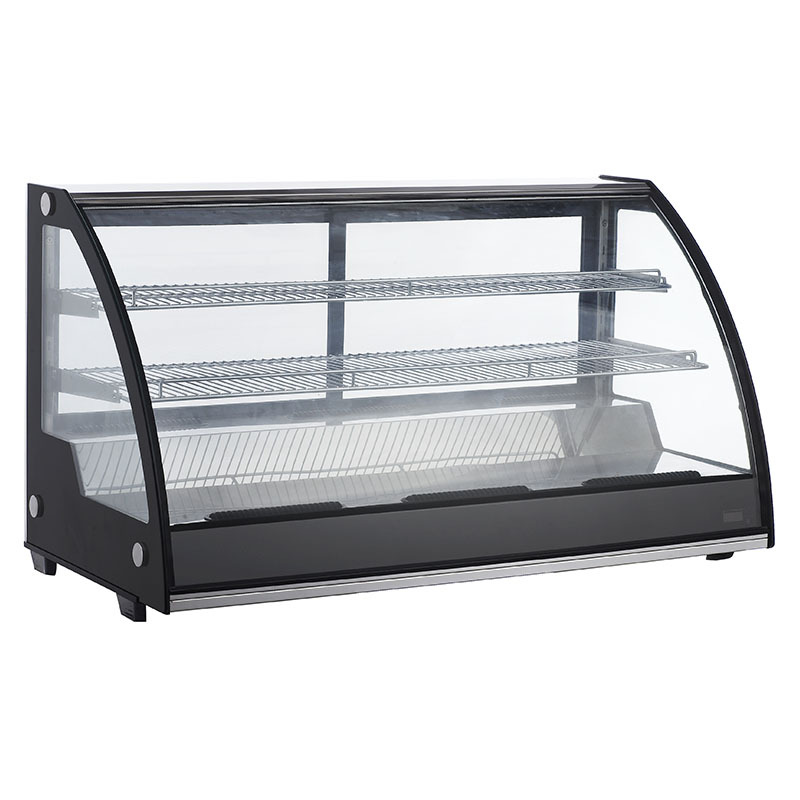 2021 Super Asia Curved Glass 201L Cake Display Countertop Showcas