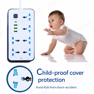 New Electric Universal <strong>Extension</strong> <strong>Socket</strong> with 4/6 Outlets USB Type C Power Strip Safety Shutter <strong>Extension</strong> <strong>Socket</strong> for Home