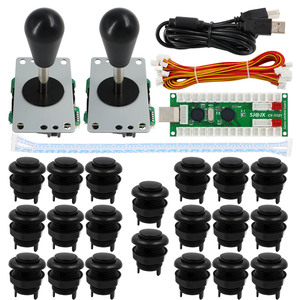 Joystick SJ @ JX 2 para juegos de Arcade, Kit DIY de botones con Logo LED, 8 vías, Cable codificador USB, controlador para PC, MAME, Raspberry - Product Image 3