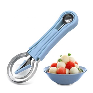 4 In 1 meyve kesiciler şekiller mutfak gereçleri & gadget'lar meyve oyma araçları karpuz Scooper meyve kavun Scooper ve Baller seti - Product Image 1
