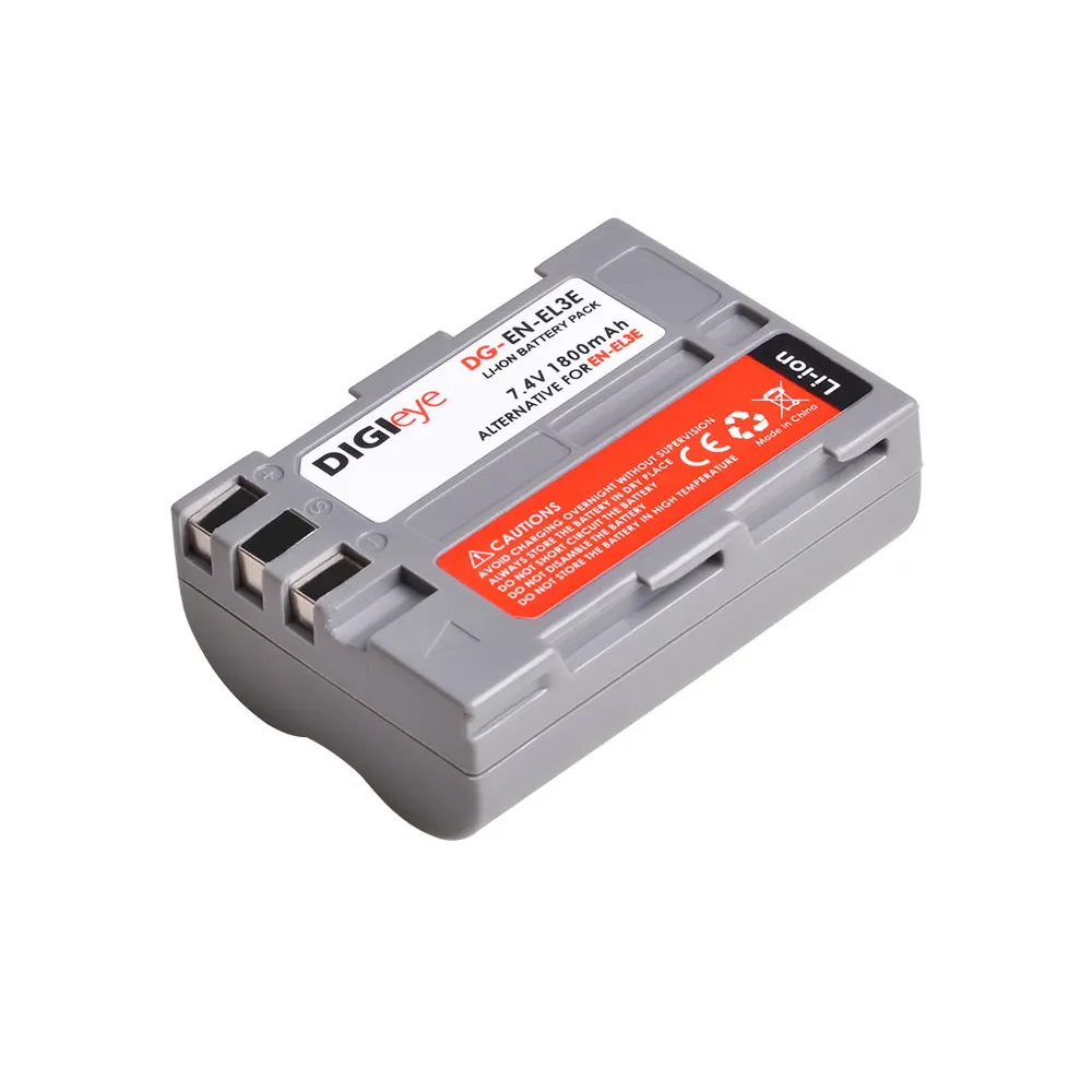 7.4V 1800mAh EN-EL3E ENEL3E EN EL3E Batterie pour Nikon D90 D80 D300 D300s D700 D200 D70 D50 D70s d100 D-100 D-300 D-70 D-90