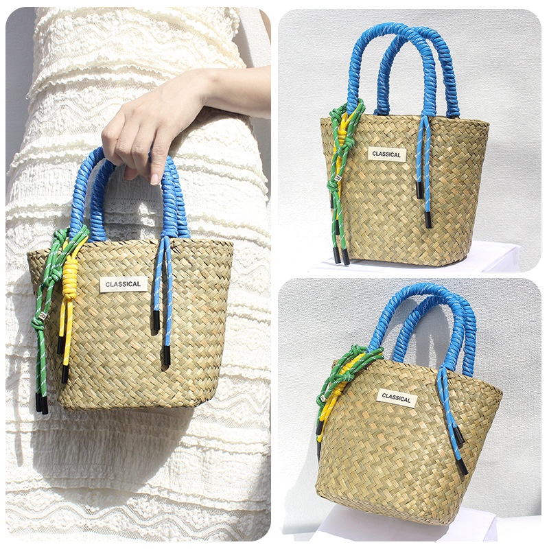 Bolso original + etiqueta + asa de nailon azul