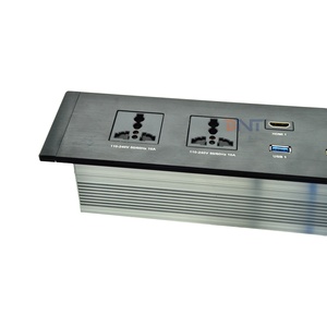 Toma de corriente multifuncional integrada de escritorio, puertos USB duales, nivel IP44, 16A, corriente nominal, opciones de enchufe Universal, toma de mesa - Product Image 4