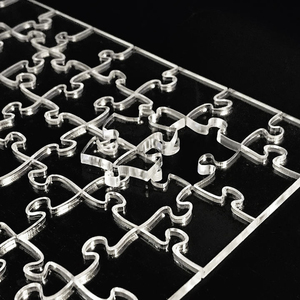 Rõ ràng Acrylic ghép hình câu đố cho người lớn độc đáo sai cạnh khó khăn nhất câu đố với sinh thái thân thiện tính năng Trắng Voi Quà Tặng - Product Image 2