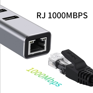 1000Mbps 3 port C tipi HUB USB 3.0 Rj45 Gigabit Ethernet adaptörü Tablet PC için dizüstü bilgisayar aksesuarları - Product Image 4