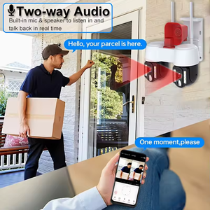 Cámara CCTV de seguridad de doble lente para exteriores de 8MP, sensor PIR dual, seguimiento de movimiento, WiFi, cámara de red de seguridad IP PTZ inalámbrica - Product Image 3