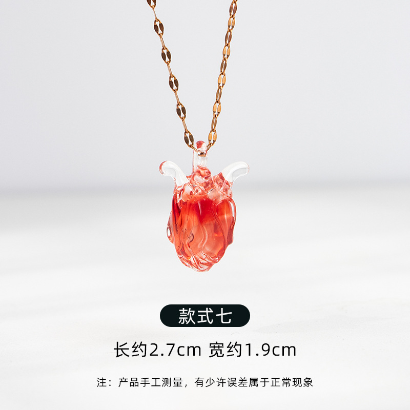 Collier coeur rouge