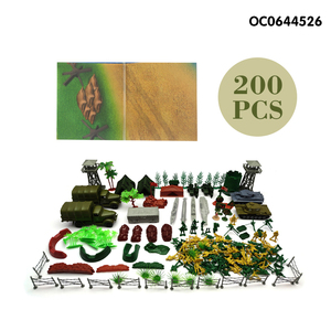 子供のための200個のミニサイズのおもちゃのプラスチック兵士モデルキットミリタリータンク - Product Image 3