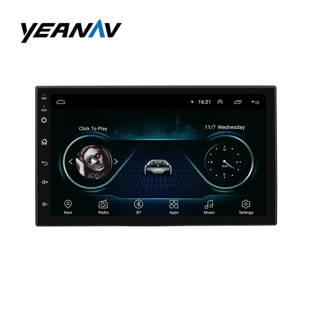 Universal Touch Screen 2 Din Android Car Radio Dvd Player Multimídia Double Din Gps Navegação 7 polegada estéreo do carro