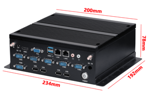 Negro Mini PC DDR3 4K 30Hz IPC6100 6th Anf 7th Gen Core I3 I5 I7 6 * Puerto COM RS232/RS422/RS485 para Wind 7/8/10 - Product Image 2