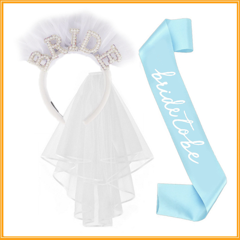 Bandeau blanc - Bretelle bleu clair