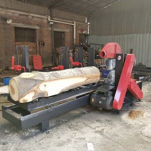 Yatay yuvarlak Log bant testere ahşap kesme makinesi Log kesme ahşap testere tam otomatik kesme tahtası şerit testere itme masa testere - Product Image 2