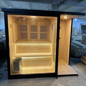 Kızılötesi ve açık geleneksel kombine Sauna odası 1 kişi kubbe duş kombinasyonu