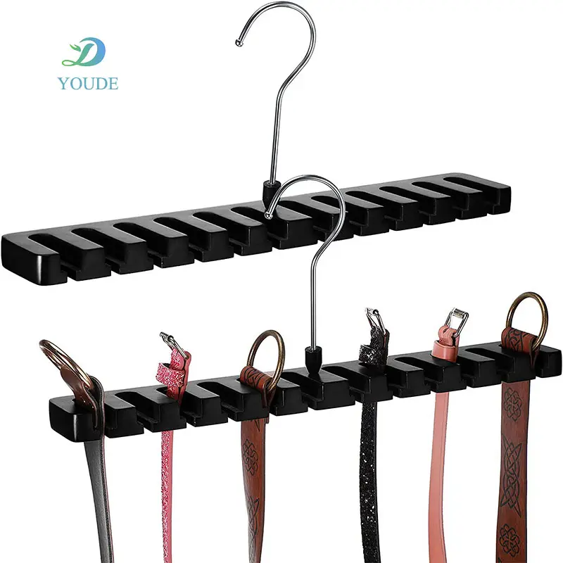 Hot Sale Solid Wood Belt Storage Rack Belt Rack Magic Storage Hanger Black Belt Rack