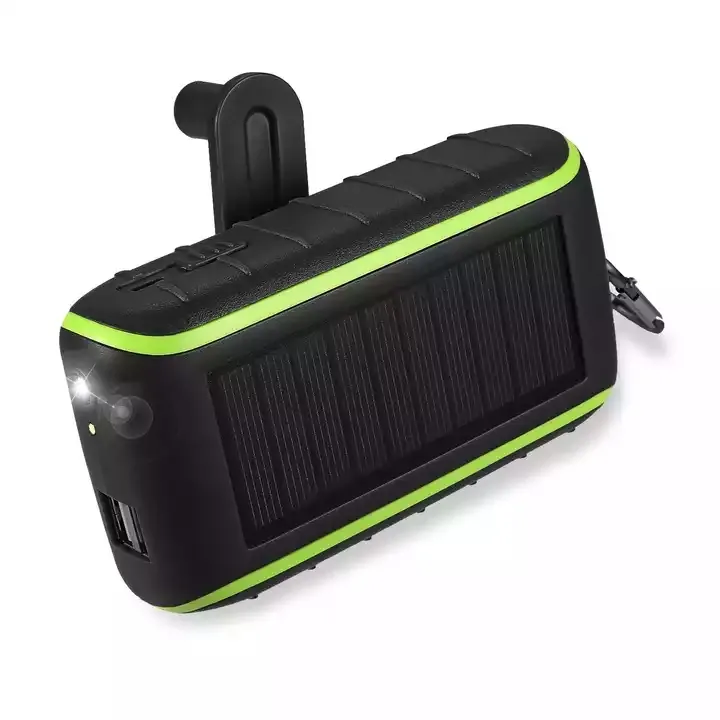Chargeur d'urgence à manivelle pour téléphone portable Usb manuel Dynamo Portable solaire lampe de poche à manivelle chargeur d'urgence pour une utilisation en extérieur