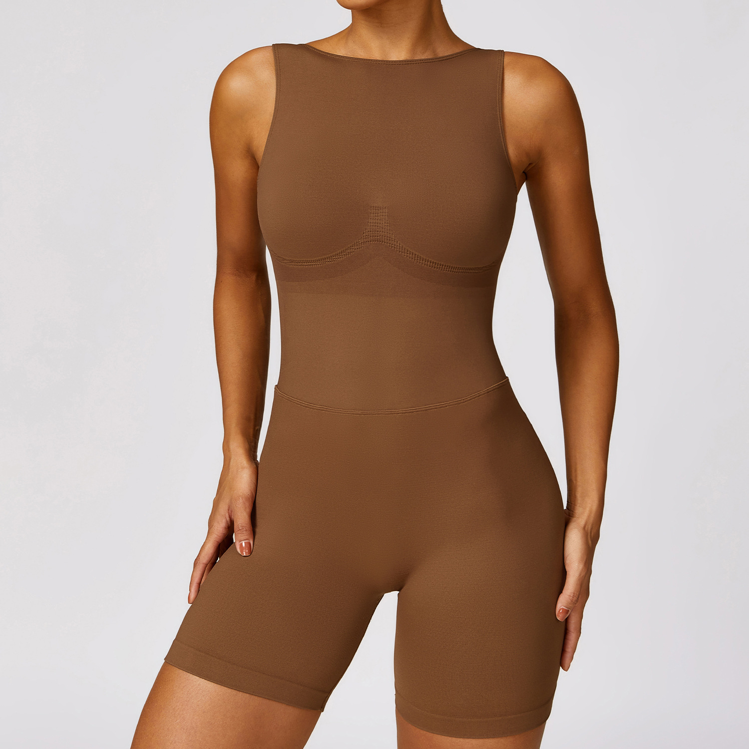 Combinaison courte marron