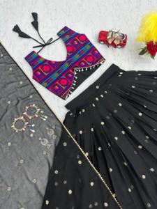 High on Demand Navratri Special Lehenga <strong>Choli</strong> With 2 Beautiful Colors Bridal Lehenga <strong>Choli</strong> at Wholesale Price