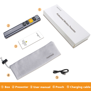 Clicker di presentazione per presentatore Wireless Powerpoint puntatore Clicker PowerPoint remoto presentatore ricaricabile USB RF da 2.4GHz - Product Image 6