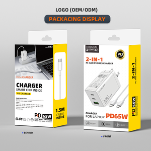 PD65w Laptop şarj cihazı 65w USB tip C A + C abd hızlı chargeur şarj adaptörü 65w Iphone şarj cihazı tüm akıllı telefonlar - Product Image 5