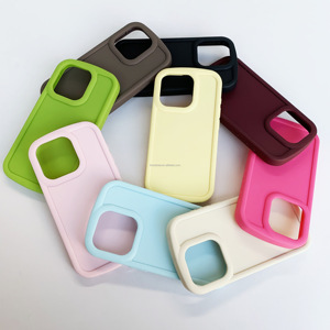 Yeni varış renkli cep telefonu kılıfı iPhone 14 için Pro Max moda yumuşak silikon TPU kılıf iPhone 15 14 darbeye kapak - Product Image 6