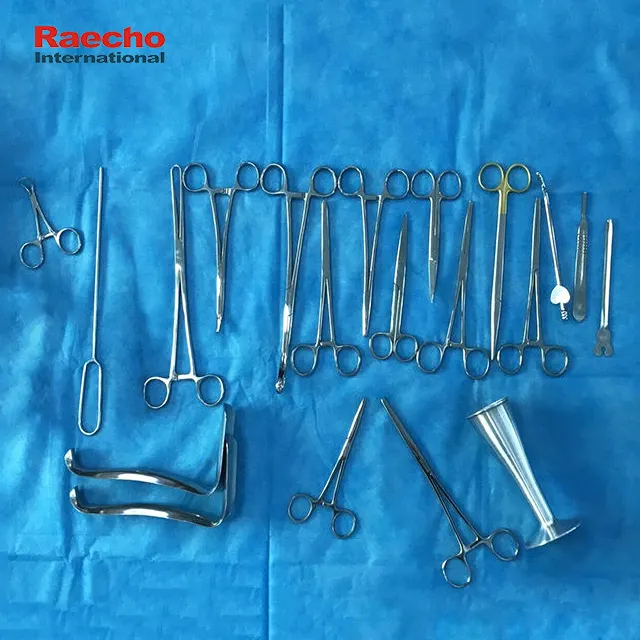 Peralatan bedah Obstetri pengiriman 21 barang Kit operasi bedah