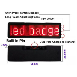 Messaggio di scorrimento programmabile Mini Display a Led pubblicità led nome badge a scorrimento - Product Image 6