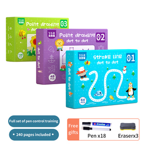 Çocuk çizim yazma öğrenme yeniden kullanılabilir silinebilir izleme kalem kontrolü eğitim kartı kitap - Product Image 5