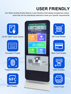 Outdoor Touch Screen <strong>Lottery</strong> Cinema Ticketing Vending Kiosk Machine POS Payment Ticket Vending Machine with QR <strong>Scanner</strong> - Product Image 4