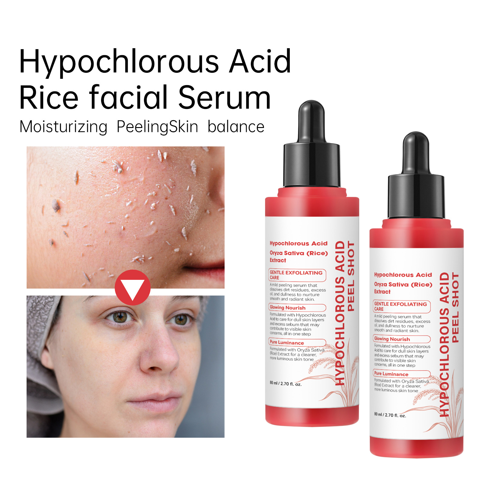 Hypochlorous acid Rice face serum