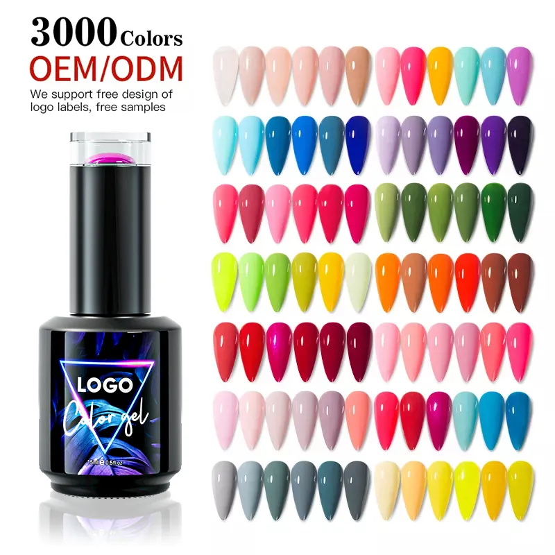 JTING Professional gel nail salon Supplies 3000 colori gel nail polish OEM Custom Private label Nail supply uv/led gel polish