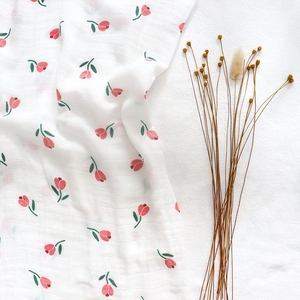 Toptan organik pamuklu kumaş bebek muslin anti-atlama kundaklama giysi 2 katmanlar bambu kundak battaniye destek özelleştirme - Product Image 6